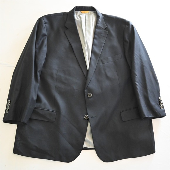 Hickey Freeman 50R Traveler Navy Blue USA Made Mens Blazer Sport Coat Jacket - Picture 1 of 16
